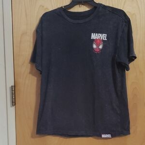 Marvel Spiderman Grey Black Graphic T-Shirt Spidey Graphics Spiderman